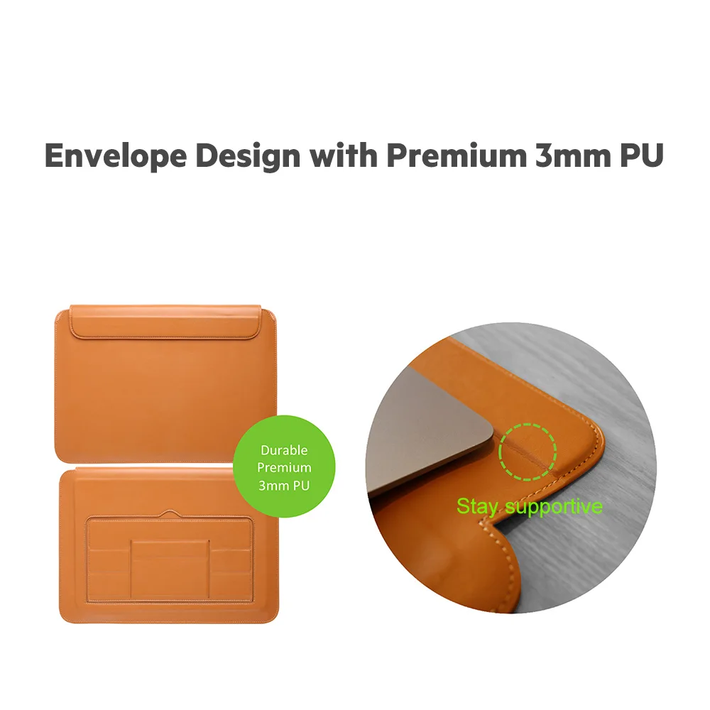 Чехол для ноутбука JCPAL из ПУ кожи складная подставка MacBook 13 дюймов эргономичный