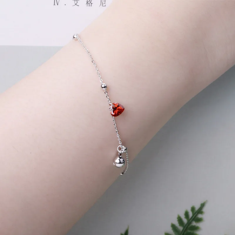 LicLiz новинка Стерлинговое Серебро 925 пробы красное сердце циркон кристалл