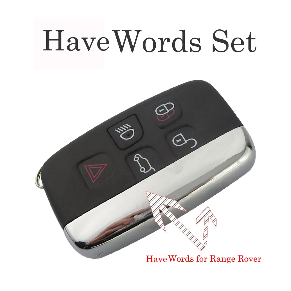 Have words set OkeyTech для Land Rover Range Rover Sport Discovery 4 Evogue LR4 2010-15 Ремонт для XE XFL Et Jaguar Freelander ключ для автомобиля 5 кнопок - Color: Have words set