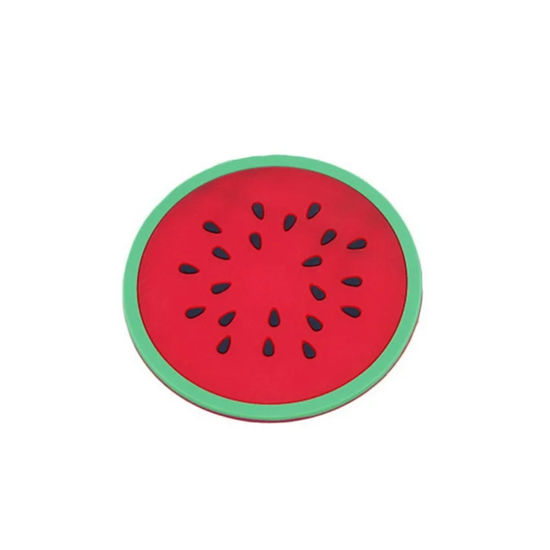 

2PCs Fruit Shape Coaster Silicone Cup Mat Colorful Jelly Color Non-slip Insulation Pad Tea Coffee Drinks Mug Portable Coaster