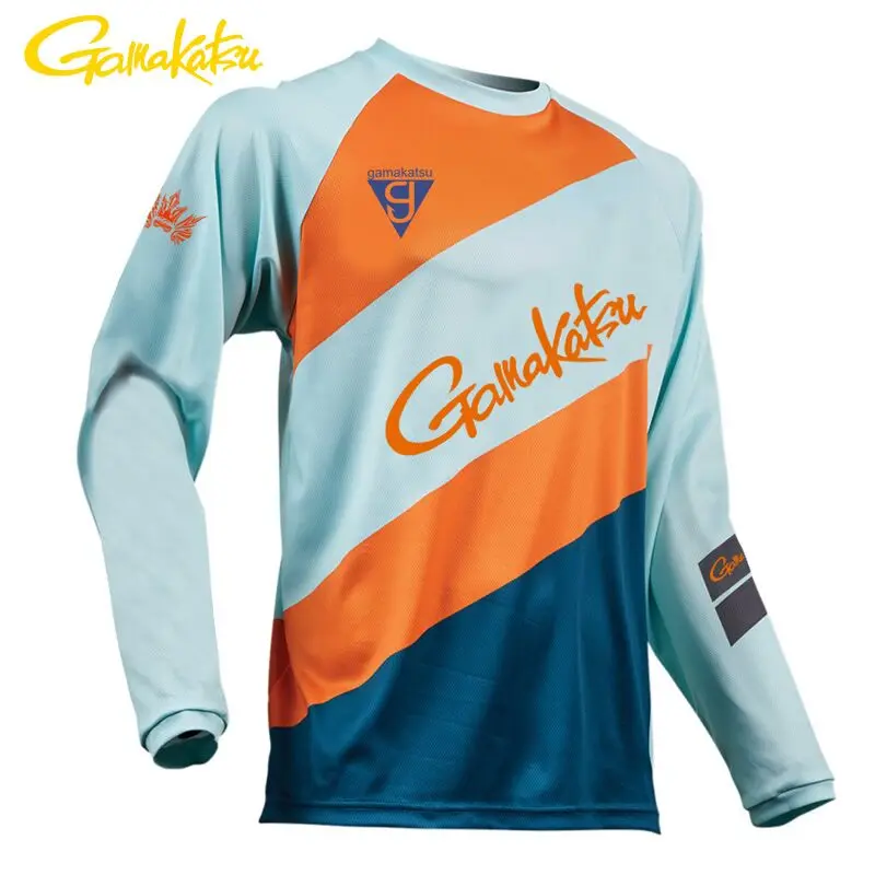 

2020 Gamakatsu Anti-sweat Fishing T Shirt Outroor Fishing Sports Wear Cycling Clothes Sun Protection Breathable Fishing Tshirt