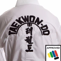 2020 new adult male female kids white cotton uniform itf approved taekwondo student gi equipment doboks karate equipment