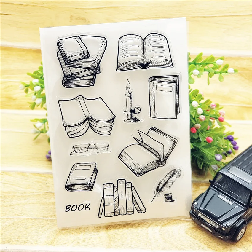 11x16CM book learning transparent seal clear stamps silicone roller DIY scrapbook album / card production | Дом и сад