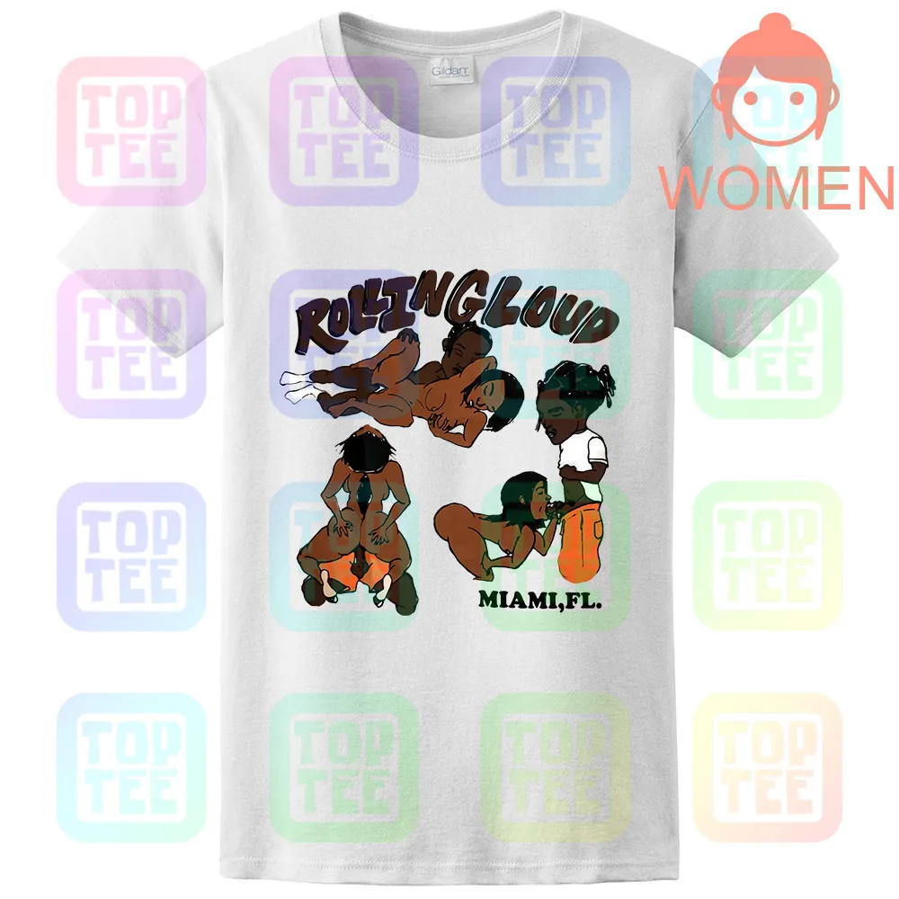 WOMEN-WHITE Футболка AWGE Asap Rocky Rolling Loud - Цвет: WOMEN-WHITE