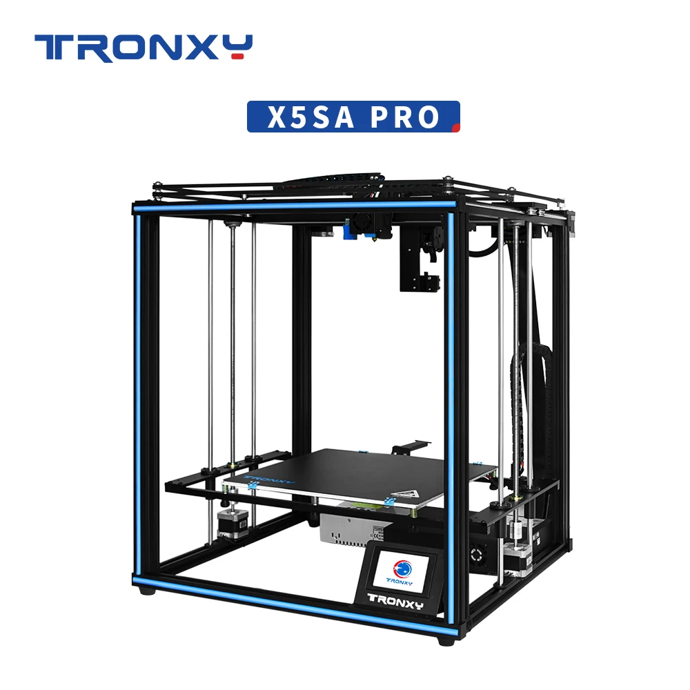 3D принтер Tronxy X5SA Pro с бесшумным приводом двухосевой внешний направляющий рельс OSG