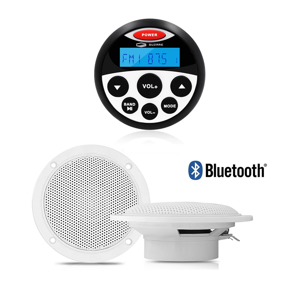 Морской Bluetooth стерео аудио система радио FM AM приемник MP3 плеер + 4 дюйма