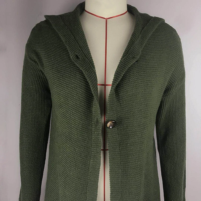 Зимние Большие размеры женские Длинные повседневные кардиганы для женщин