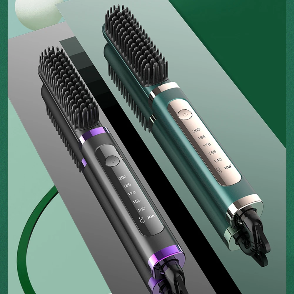 

Portable Electric Ionic Hair Straightener Hairbrush Ion Comb Hair Scalp Massager Brush Hair Straightener Anti-static Styling