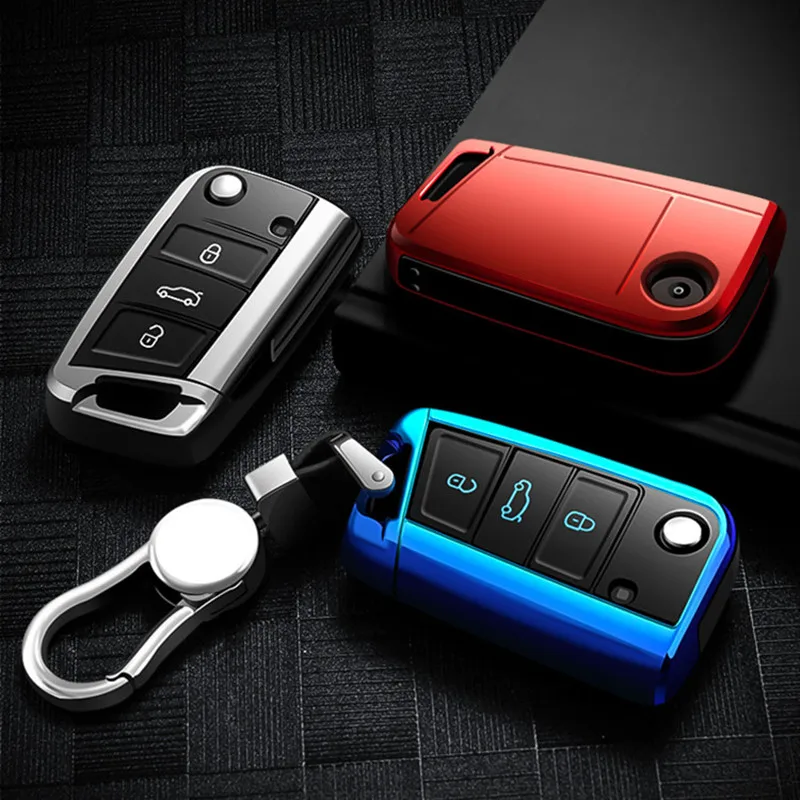 Чехол для автомобильного ключа Volkswagen VW Polo MK7 Golf 7 Tiguan passat Skoda Octavia Kodiaq Karoq Seat Ateca Leon