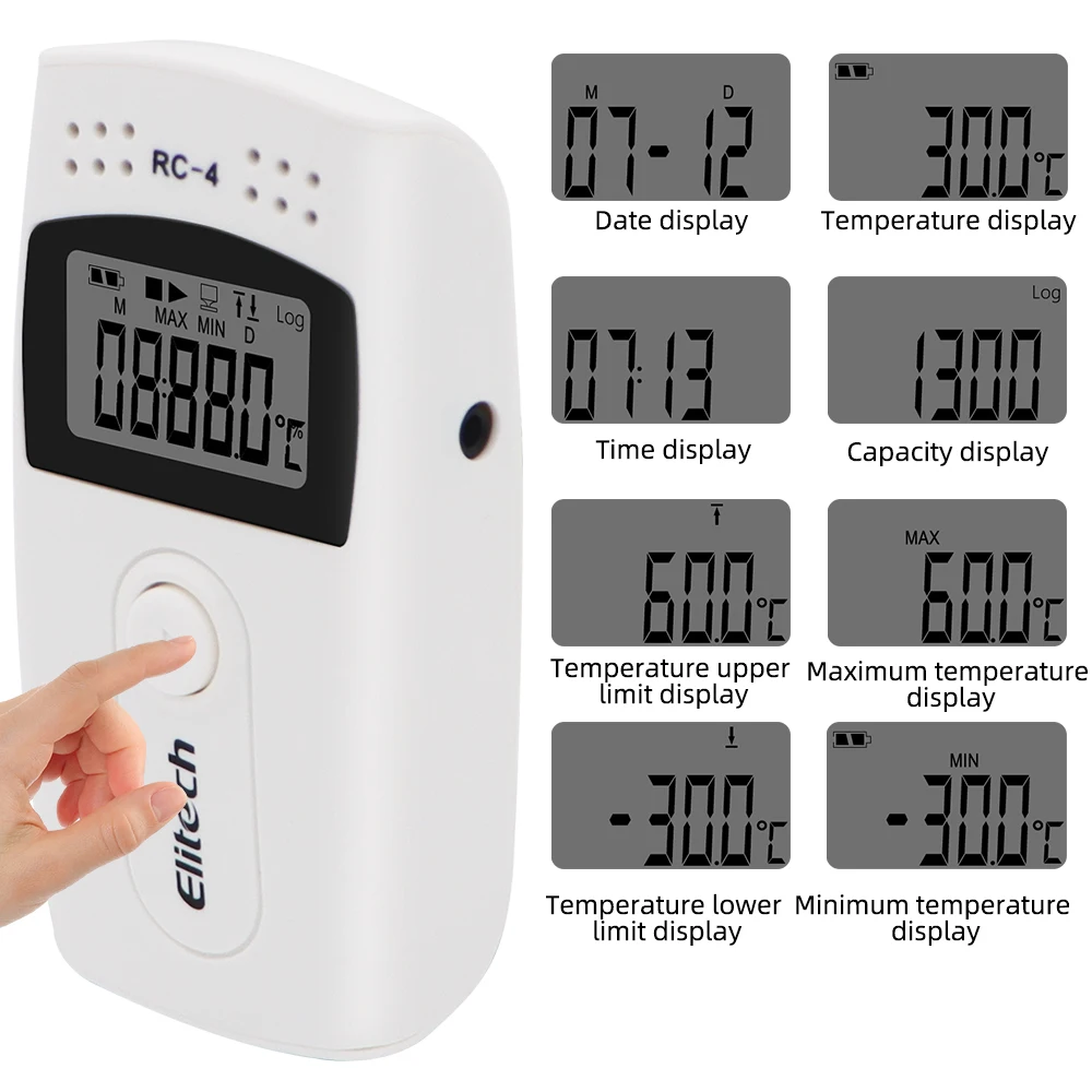 RC-4 USB Temperature Data logger Digital Recorder Measure External Sensor 16000 Point 50%off | Инструменты