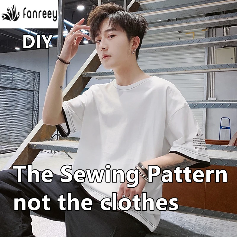 Декоративный Шов Из Для мужчин свободного кроя с коротким рукавом Футболка