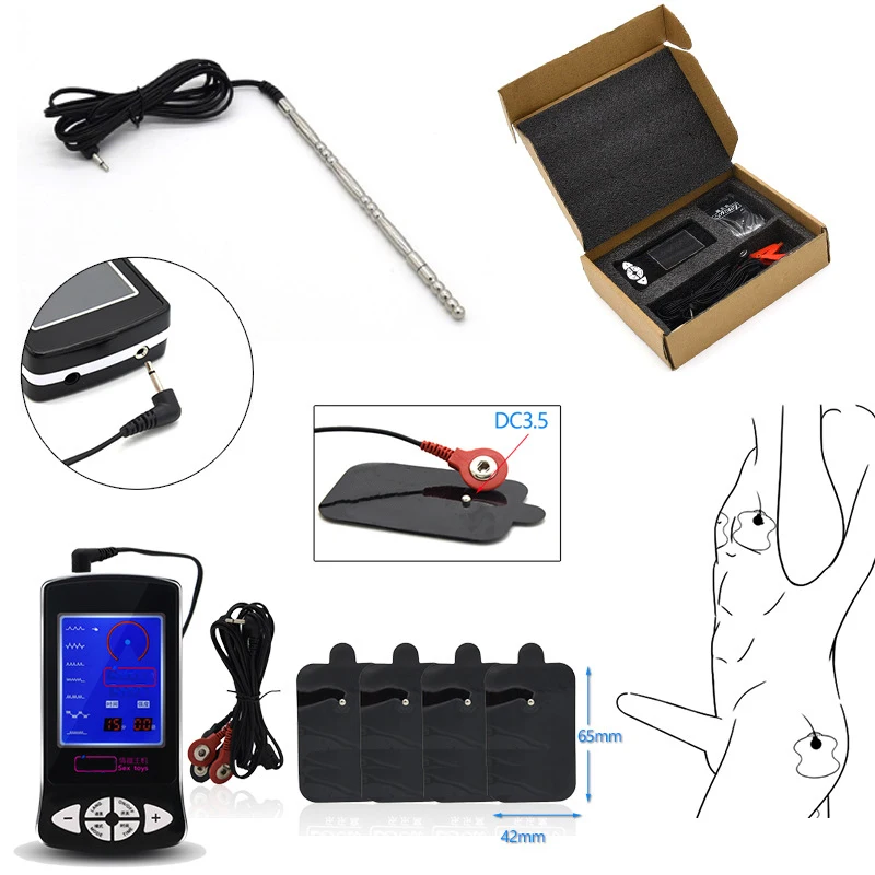 Электрический шок пенис штекер уретральный катетер звук целомудрие устройство