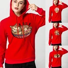 Женская толстовка с капюшоном, рубашка в стиле Харадзюку, с мультяшным изображением котят, полиэфирный повседневная одежда из хлопка пуловер, женская зимняя куртка