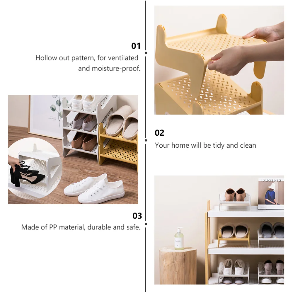 

Space Saving Storage Rack Entryway Adjustable Shoes Storage Organizer Rack