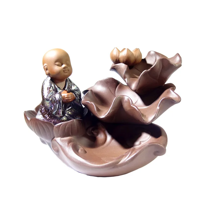 

Purple Sands Holder Incense Burner Retro Chinese Backflow Incense Burner Aroma Waterfall Wierook Houder Home Decoration EK50XL