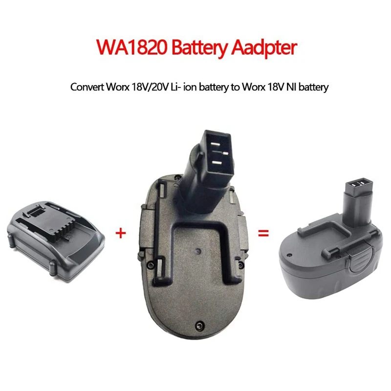 WA1820 для Worx Батарея адаптер 18/20V ионно литиевая конвертировать в 18V NI беспроводные