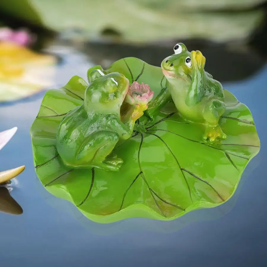 Полимерные плавающие лягушки статуя креативная искусственная наружная садовая