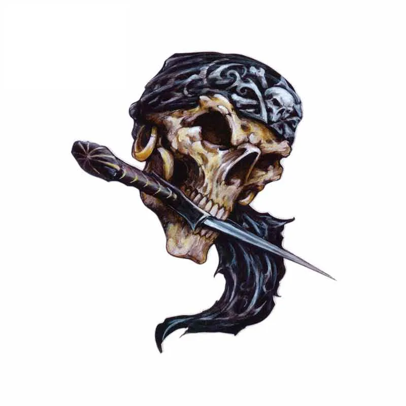 

Cool Set 4 Pirate Skull & Dagger Car Stickers and Decals Waterproof Scratch-proof Sticker Auto Decoration Assessoires KK13*12cm