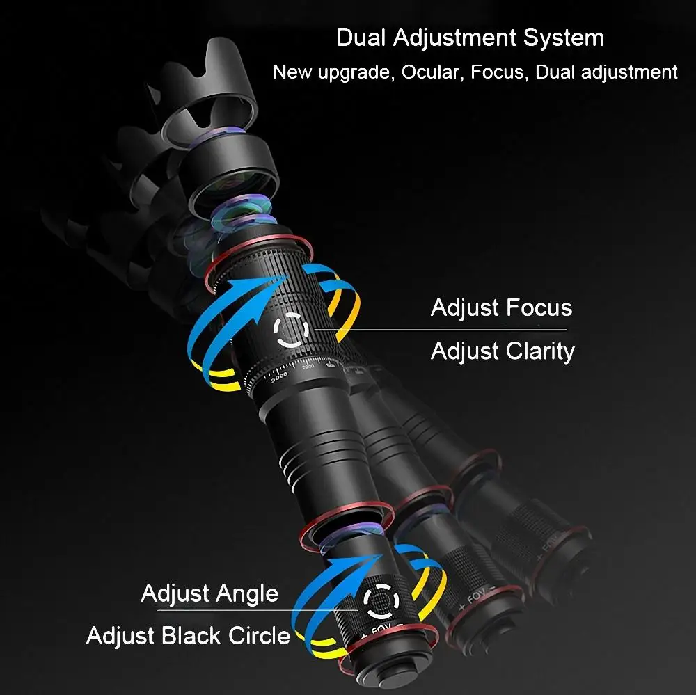 Универсальный 36x зум телескопический объектив для мобильного телефона телефото