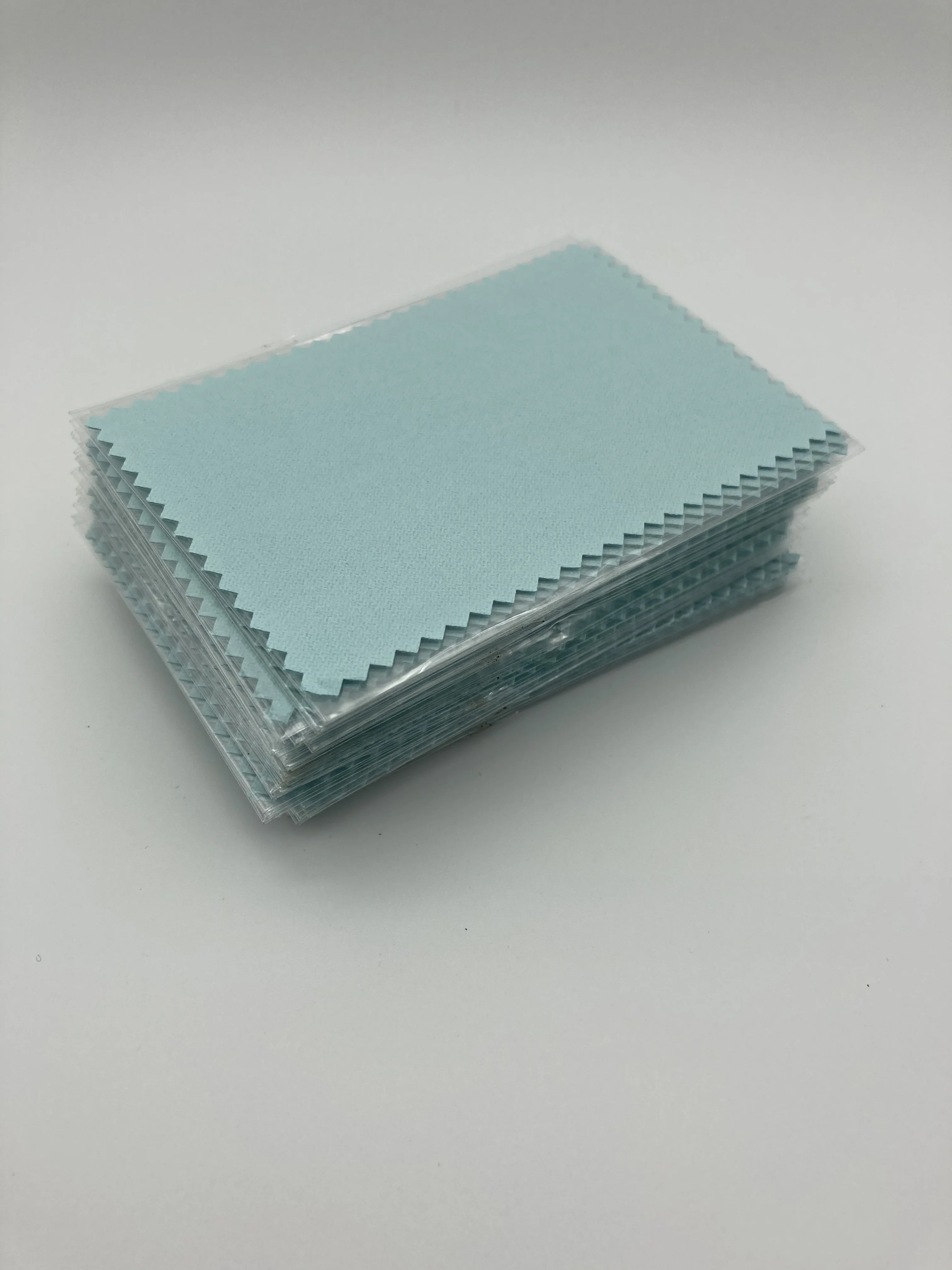 

200pcs 10*7cm Silver Polish Cloth Cleaning Wiping for Jewelry Opp Bags Individual Packing Suede Fabric Material