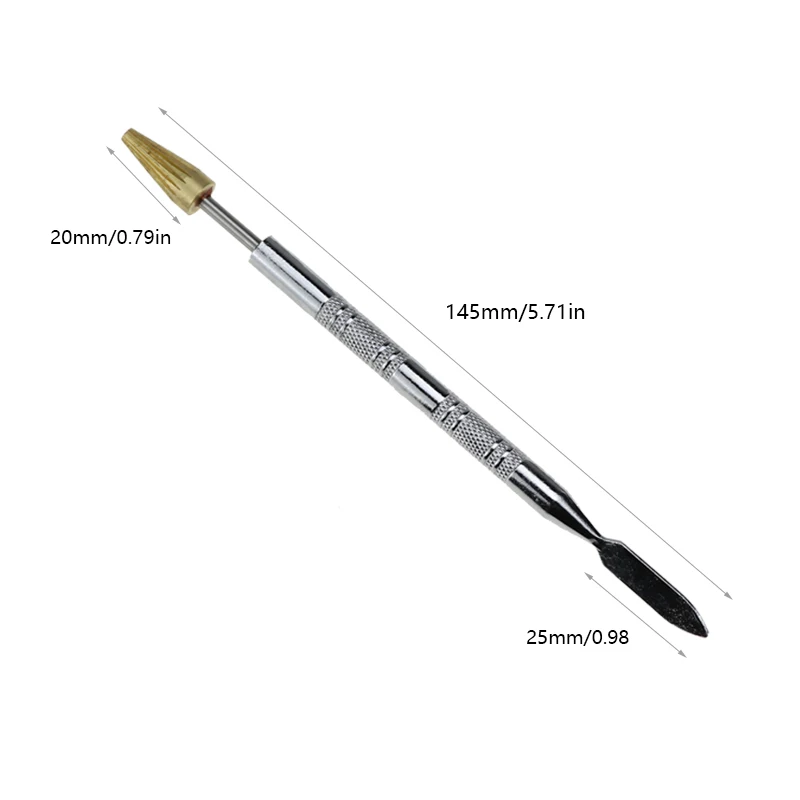 Двухсторонний аппликатор для карандашей с латунными краями и кожаным