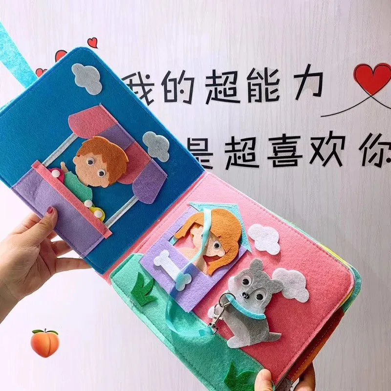 3d Washable Montessori Busy Board Book For Baby Toddlers Story Cloth Early Learning Education Sensory Boys Girls Games Toys | Игрушки и