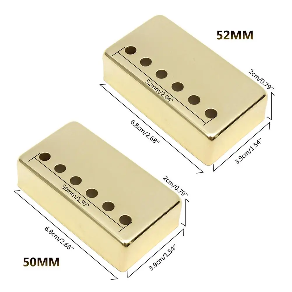 2 teilesatz lp elektrische gitarren metall 50mm pickup abdeckung 52mm pickup abdeckung für epiphone les paul guitarra zubehör instrument