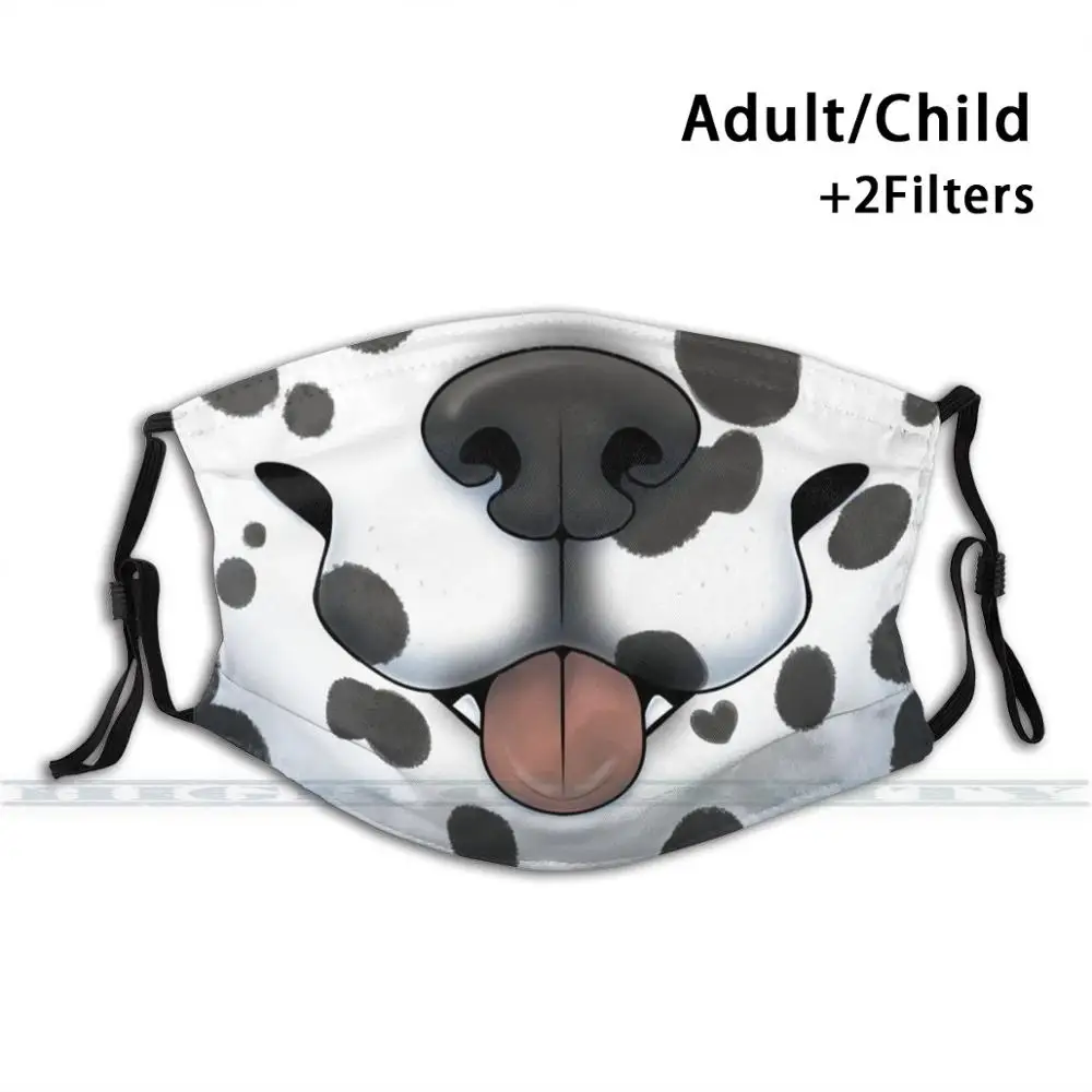 Далматинец собака нестандартной конструкции для детей и взрослых маска против