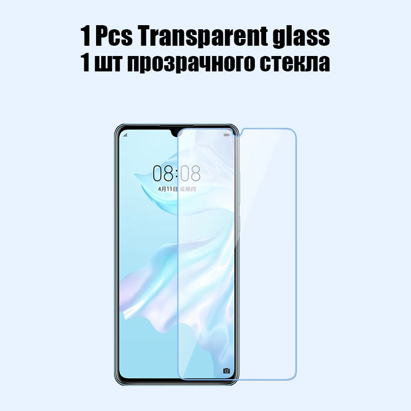 1Pcs Tempered Glass 2 в 1 Гидрогелевая пленка и закаленное стекло для huawei p30 p20 lite p smart Защита экрана для huawei mate 20 30 p30 pro стекло - Цвет: 1Pcs Tempered Glass