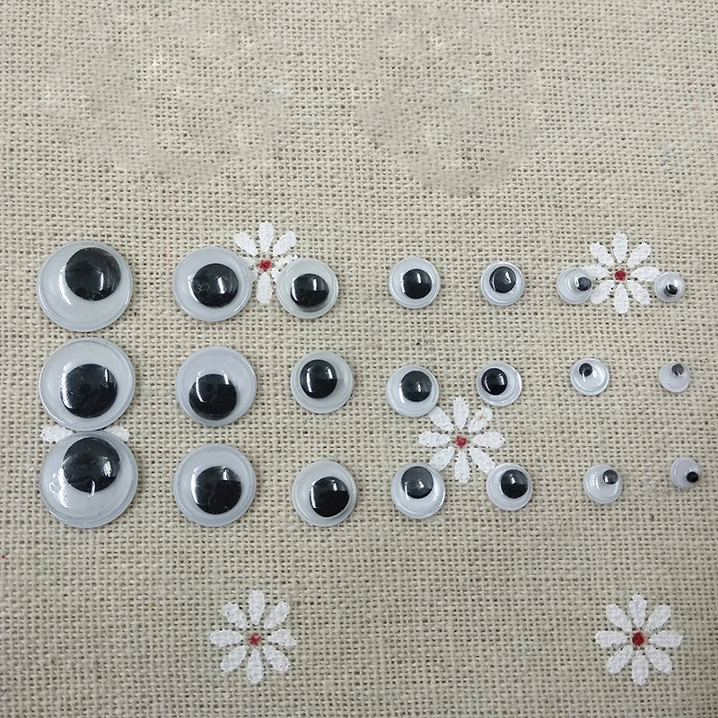 crafts 500pcs/lot Mixed Not Self-adhesive Eyes DIY For Toys Dolls Googly Wiggly Eyeballs Scrapbooking Accessor