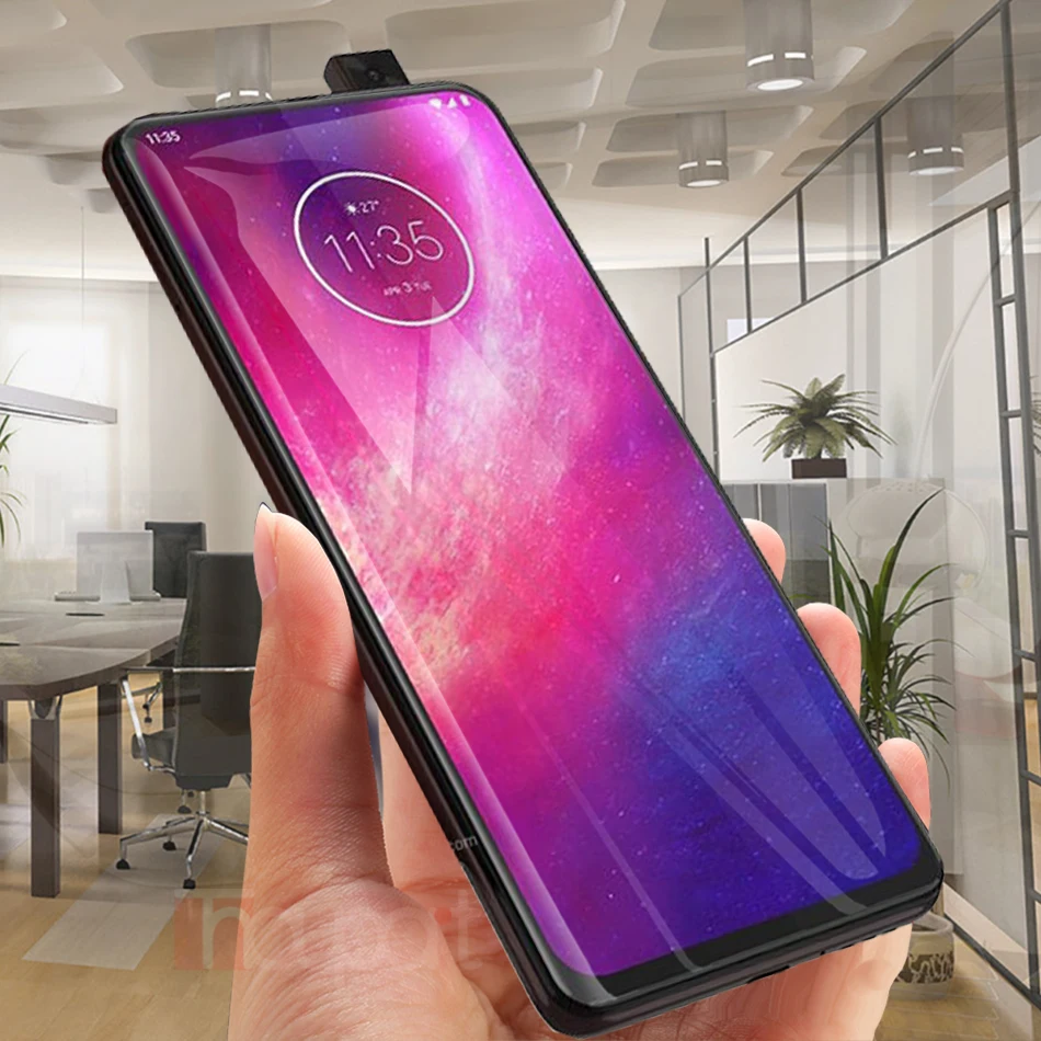 Полное закаленное стекло для Moto X4 Motorola One Vision Plus Macro Action Zoom Защита экрана Hyper