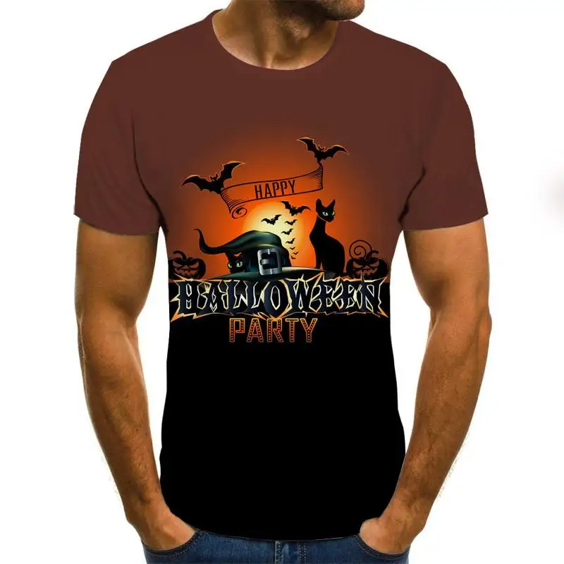 Мужская футболка с коротким рукавом Ghost Rider Повседневная летняя 3D-принтом черепа