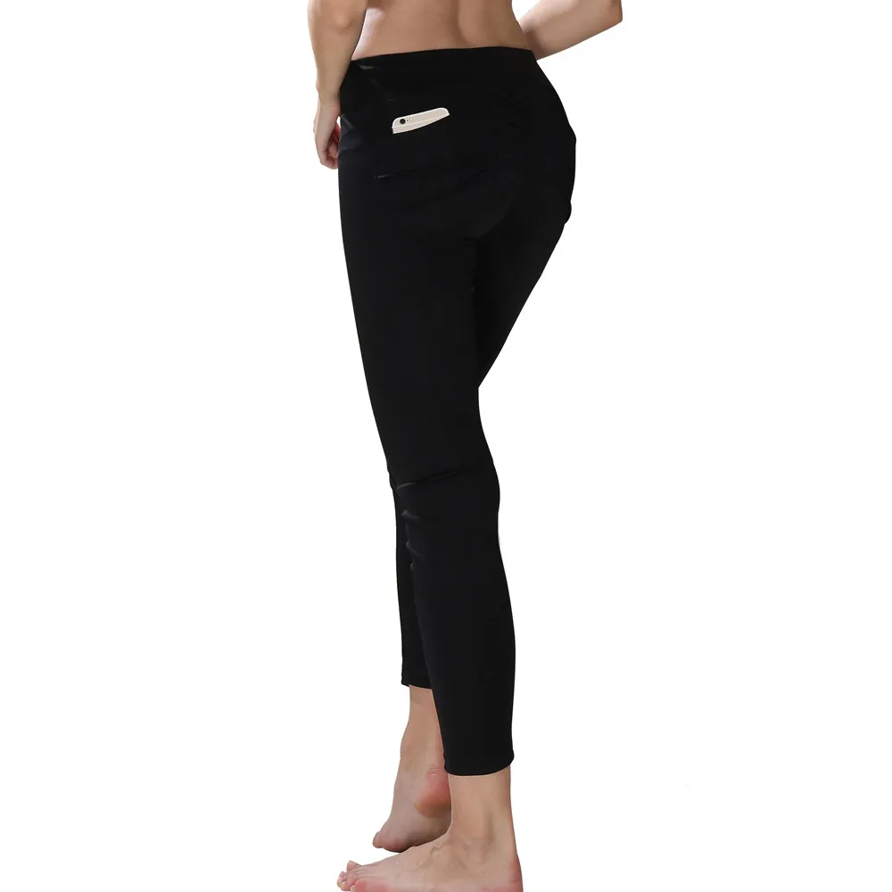 Женские однотонные леггинсы для занятий спортом йогой фитнесом средней талией