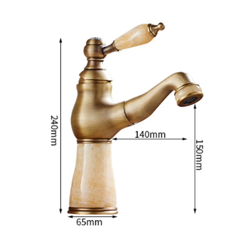

SHGO HOT-Hot and Cold Basin Pull-Type Faucet Bathroom Vanity Basin Basin Faucet Brass Washbasin Faucet