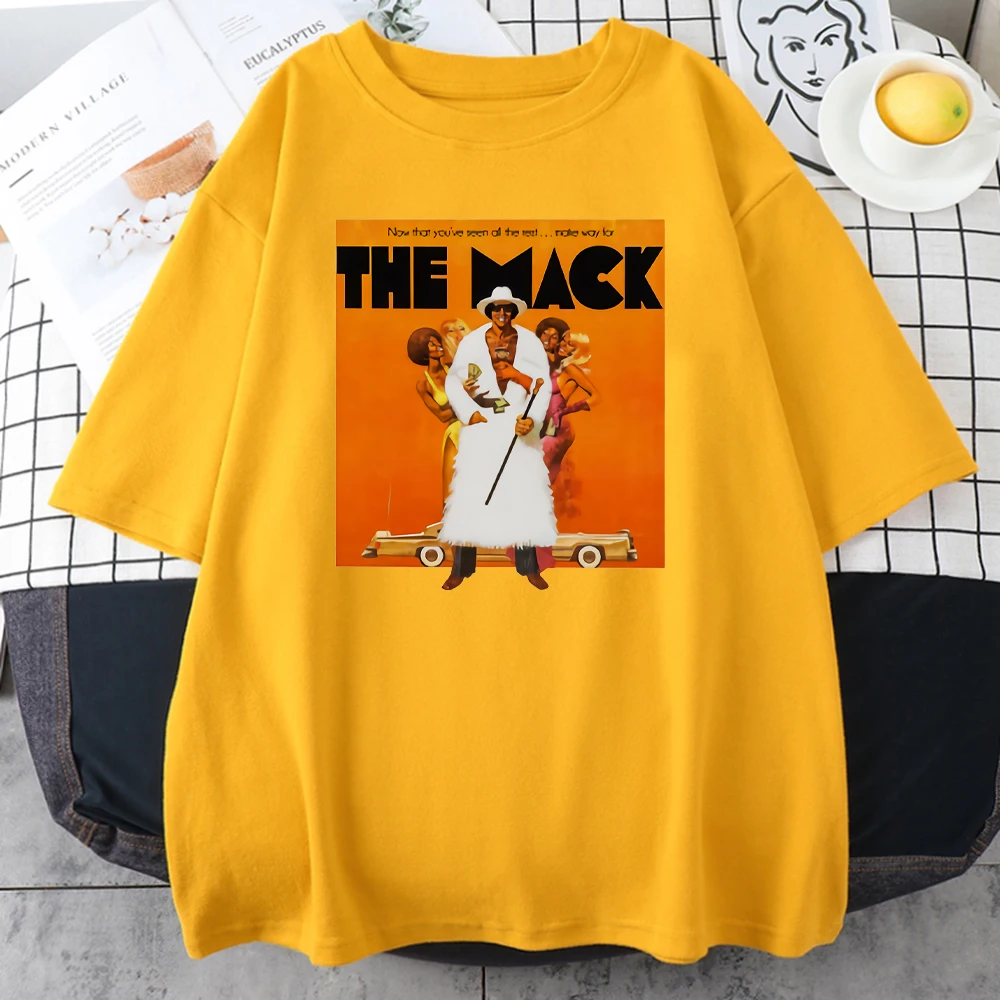 

THE MACK Printing T-shirt Woman Spring Summer Summer Streetwear Short Sleeve Oversized Tshirt Fashion Casual Female T-shirt