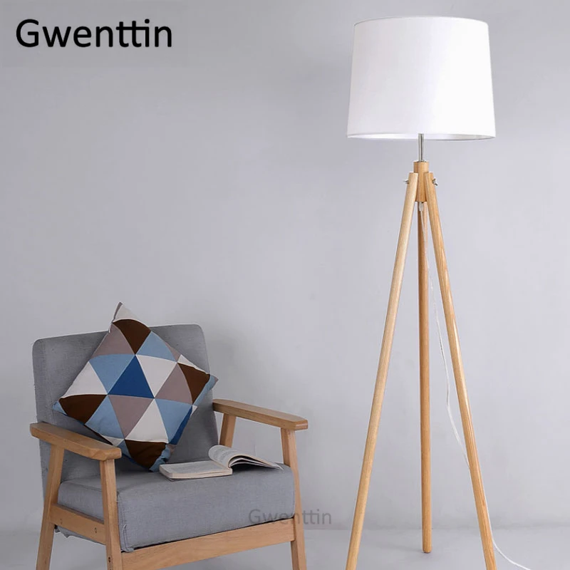 Floor Lamp B Nordic штатив Деревянные Напольные светильники светодиодные стоящий светильник приспособления для Гостиная Спальня светильник современный деревянный стенд светильник s домашний декоративный E27 - Цвет абажура: Floor Lamp B