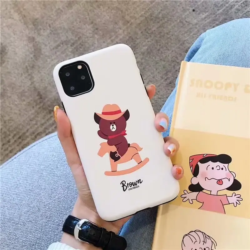 Милый чехол с мультяшным медведем, Кроликом, уткой для iphone 7, 8, 6, 6s PLUS, мягкий силиконовый чехол, задняя крышка для iphone X, XS, MAX, XR, 11 pro, max, Новинка