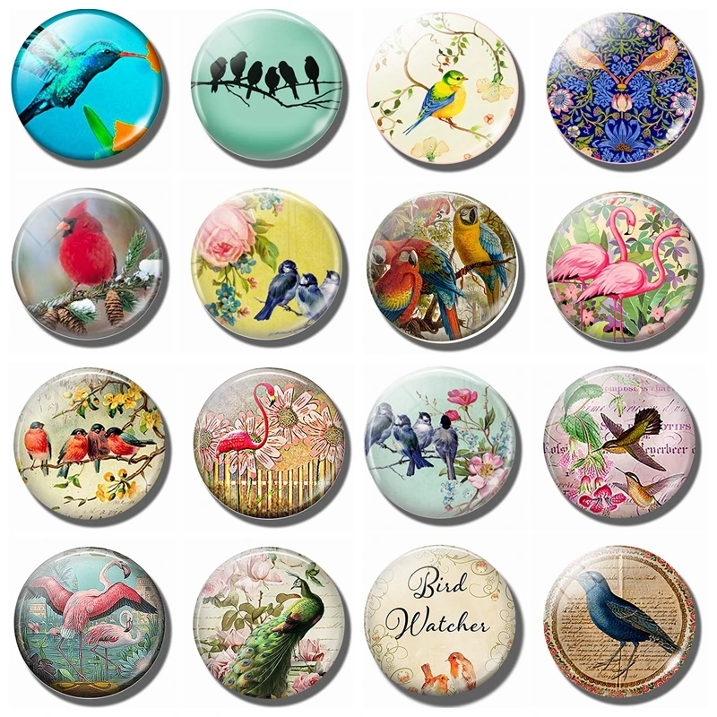 Брелок со светящимися синими птицами на ветке стеклянный шар светящийся