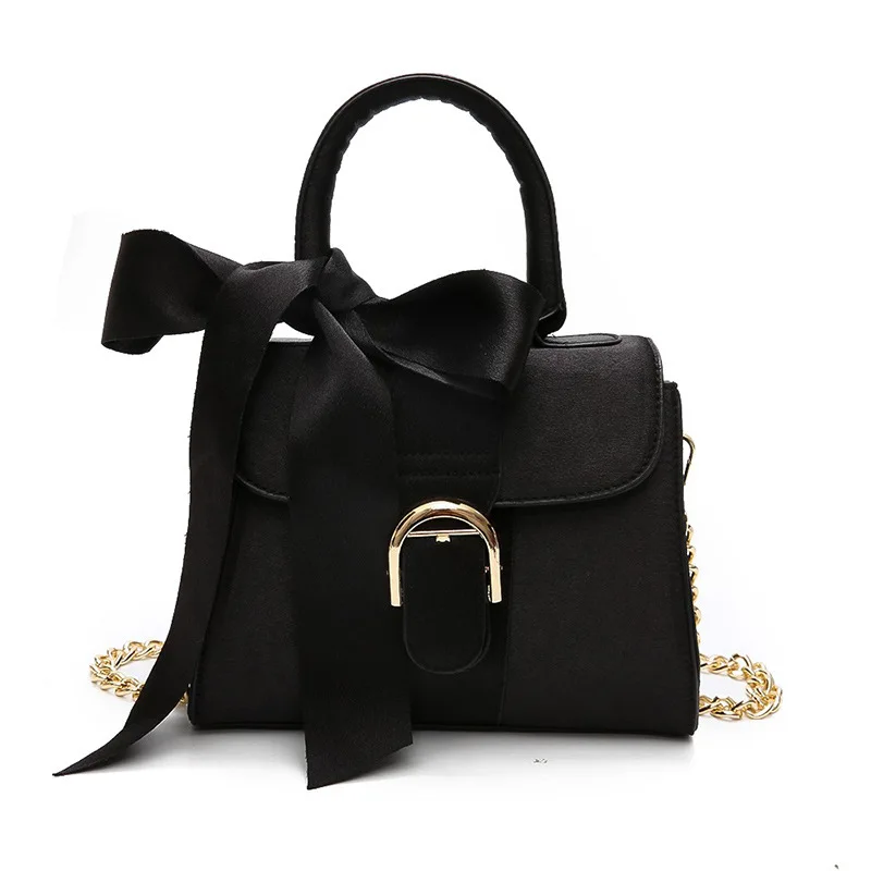 

2020 new fashion European and American velvet handbag Joker bow portable messenger bag women bag