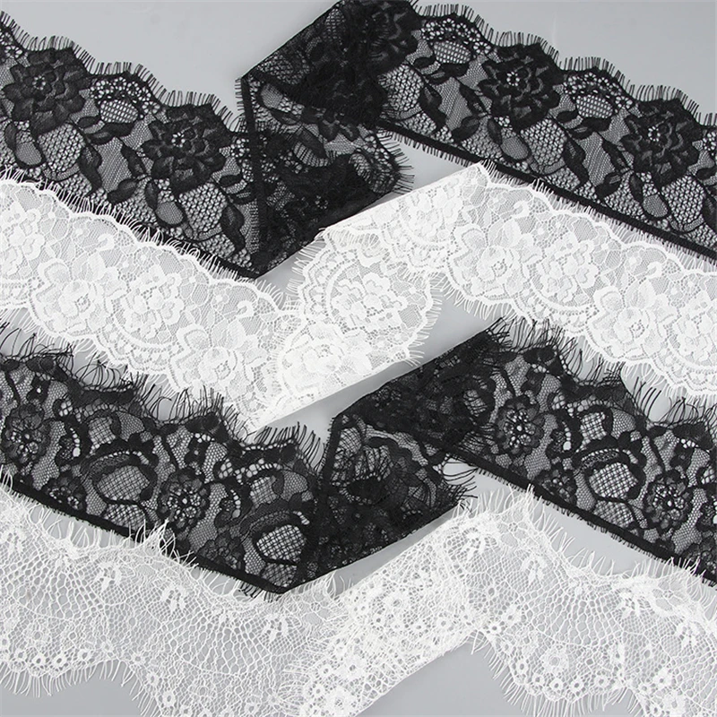 

High Quality African Lace Fabric for Sewing Clothes Dress Wedding Underwear White Lace Fabric Handmade DIY Balck Lace Fabric