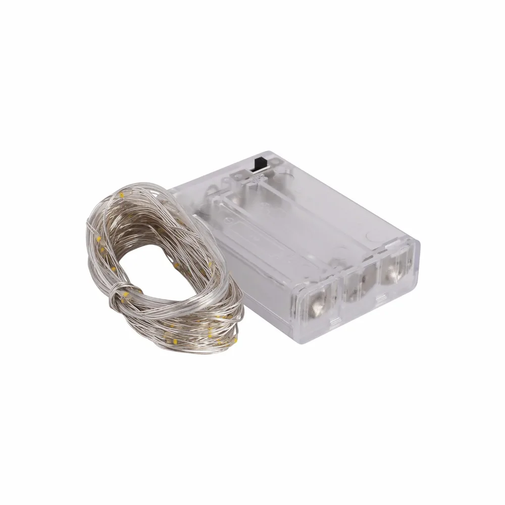 

3M/30Led 5M/50Led 10M/100Led Fairy String Lights Silver Wire Multicolor Waterproof Festoon Christmas Holiday Wedding Party Decor