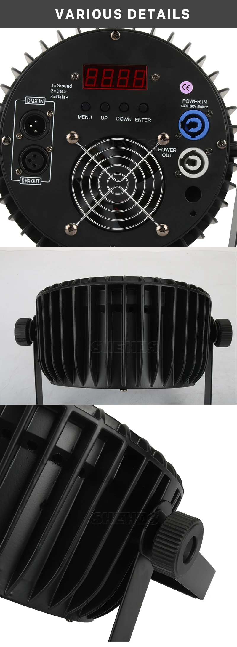 Алюминиевый сплав светодиодный Par 18x18 Вт RGBWA+ UV 6в1 светодиодный Par может звук действия плоский Par Светильник DMX сценический светильник s или вечерние KTV Дискотека DJ лампа
