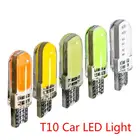 Светодиодсветильник лампа T10 W5W COB для парковки с клиновидным цоколем, лампа для освещения автомобильного номерного знака, белый, красный, желтый, синий, розовый свет