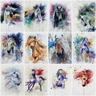 Раскраска по номерам AZQSD, сделай сам, рама для лошадей, ручная роспись, картина маслом по номерам, животное, акриловая краска, украшение для дома