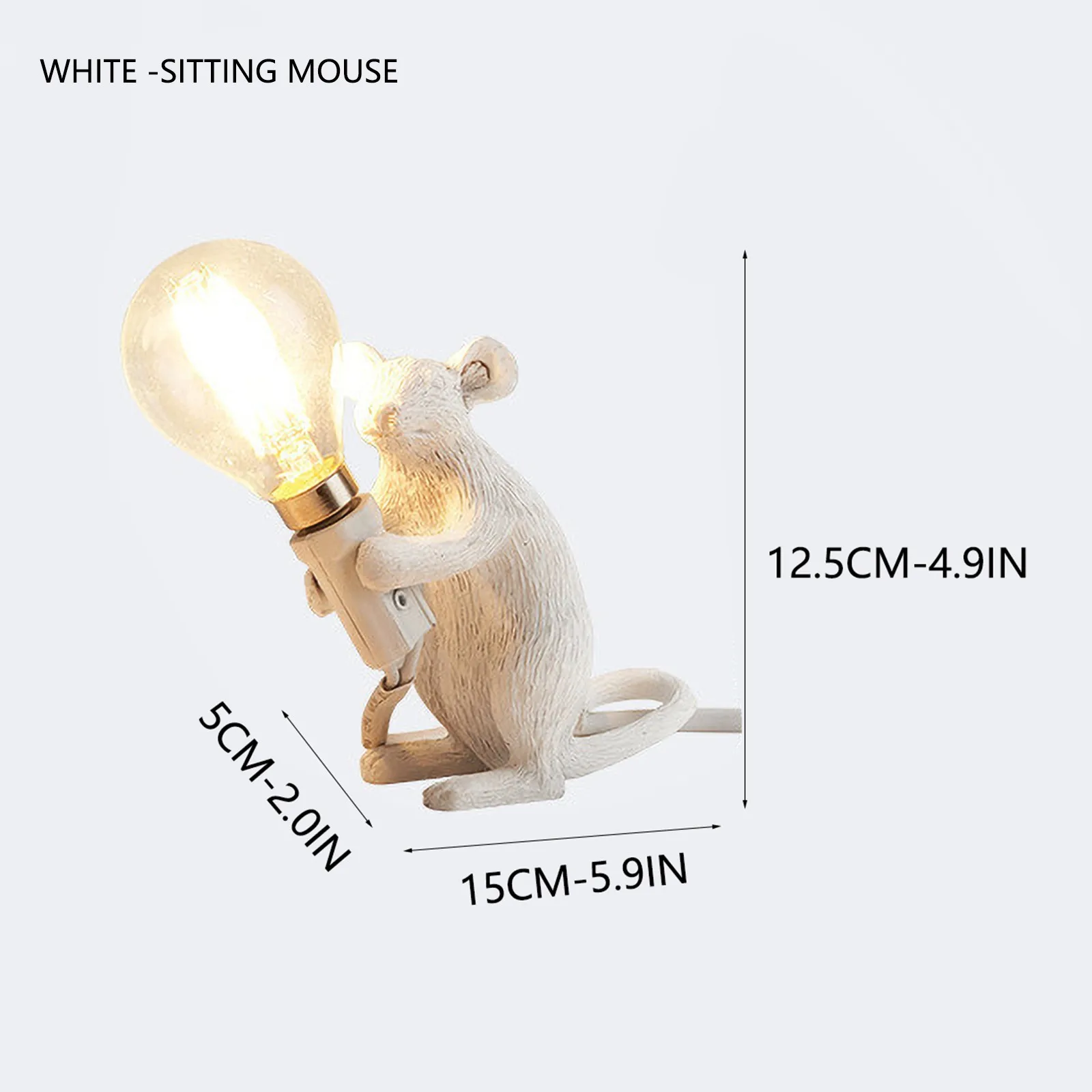 

Resin Mouse Desk Lights Glow Party Supplies Retro Animal Art Mouse Table Lamp Metal Home Decoration Crafts Desktop Lights