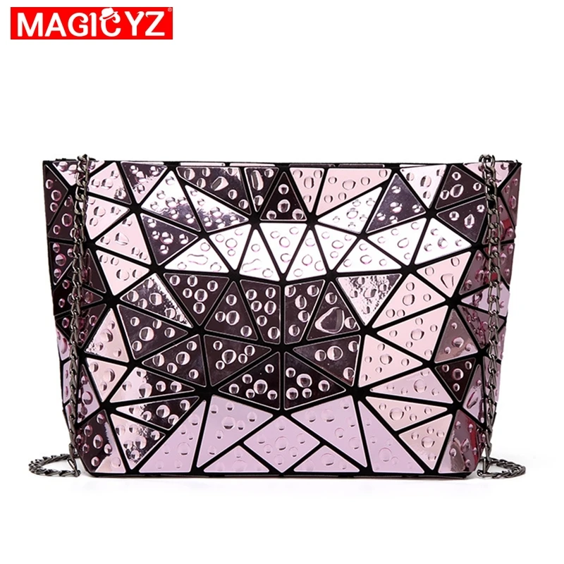 Модные женские сумки через плечо с лазерным рисунком сумка одной цепочкой для