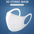 Белая 3D одноразовая маска, тушь для ресниц, маски для взрослых и детей, пылезащитные дышащие 3-слойные защитные пылезащитные колпачки для рта
