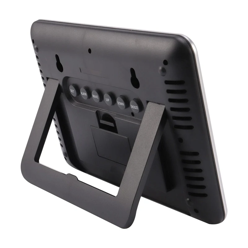 Цифровые настенные часы Atomic большой ЖК-дисплей работает от аккумулятора