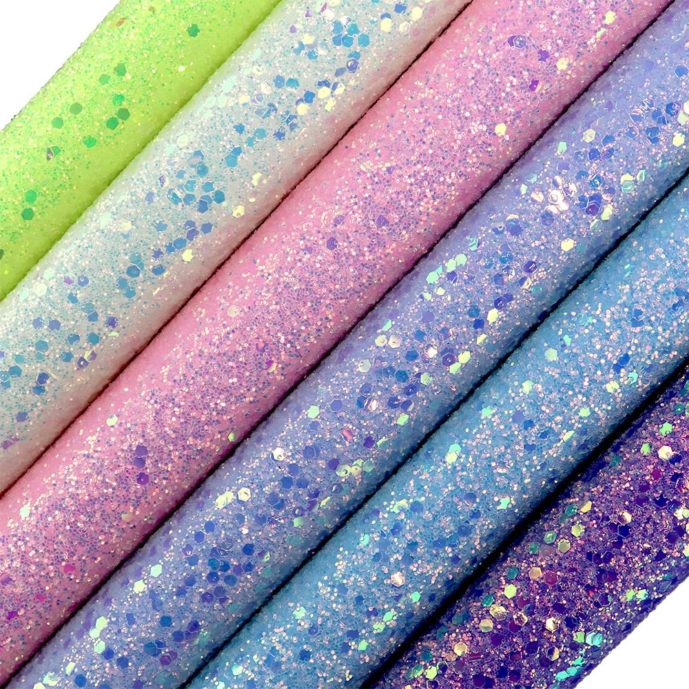 Блестящая Радужная блестящая ткань 30x134 см белая мягкая войлочная подложка