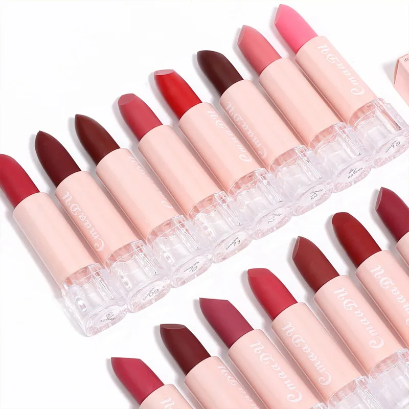 Colors Makeup Lip Stick Matte Velvet Gloss Waterproof Non Sticky Long Lasting Glaze Cosmetics Nude Lipstick |